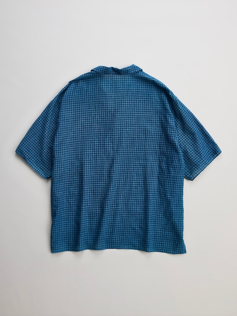 NICENESS(ナイスネス) / I.JOSHUA / I.ジョシュア (インディゴチェック オープンカラーシャツ) / 26SS
