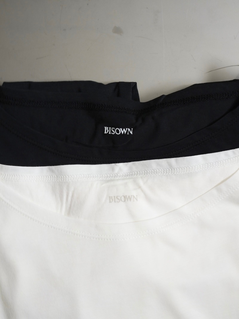 BISOWN (ビソウン) / 120/2 COTTON CREWNECK TEE / WHITE / 26SS