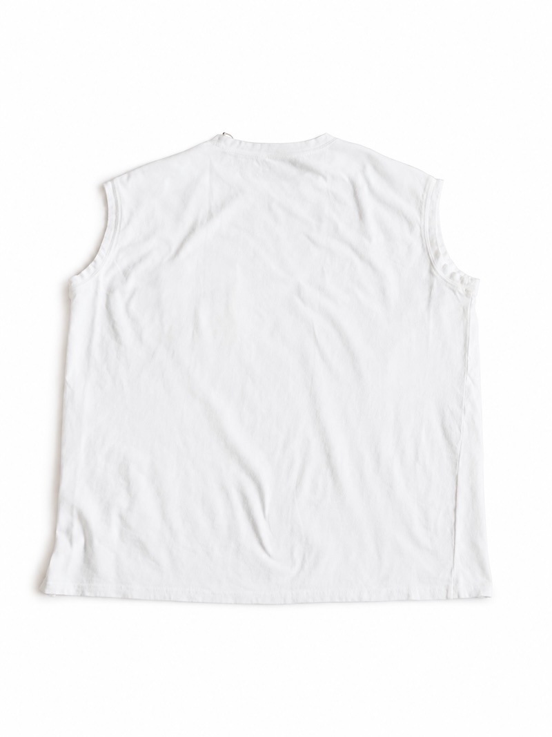 KAPITAL(キャピタル) / 20/-天竺 ノースリーブBIG-T(1flag) / ホワイト / 26SS