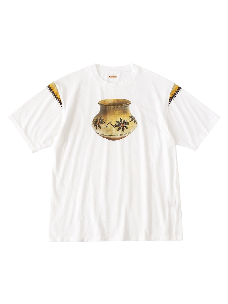 KAPITAL(キャピタル) / 20/-天竺 クルーPAW-WAW-T(フラワーポットpt) / 26SS