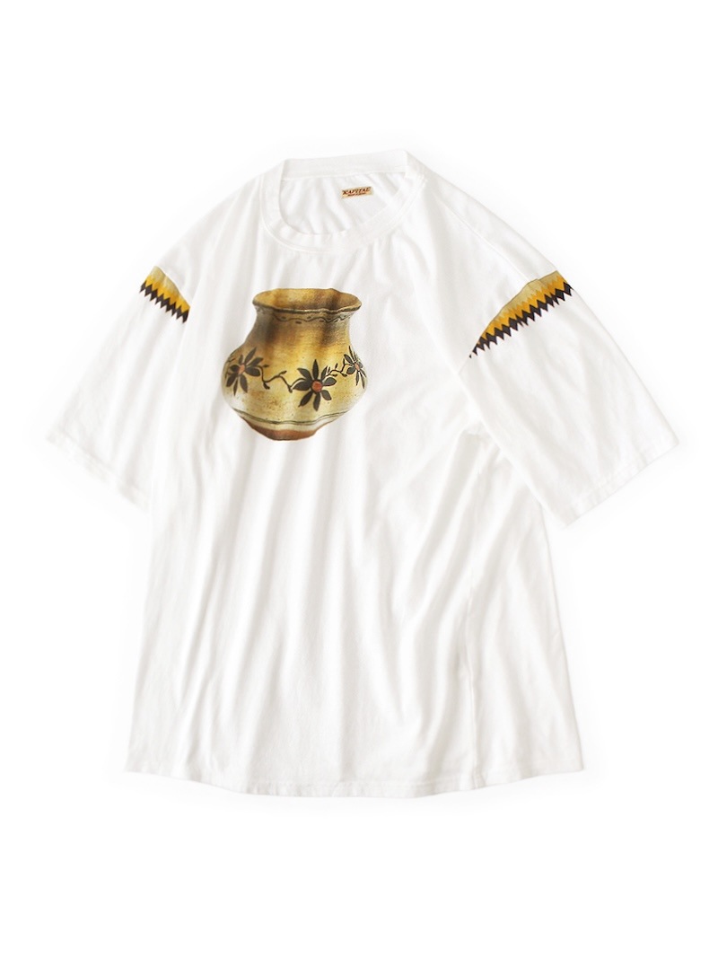 KAPITAL(キャピタル) / 20/-天竺 クルーPAW-WAW-T(フラワーポットpt) / 26SS