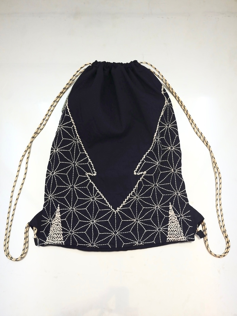 KAPITAL(キャピタル) / 8ozデニム ナップサック(麻の葉風呂敷刺繍