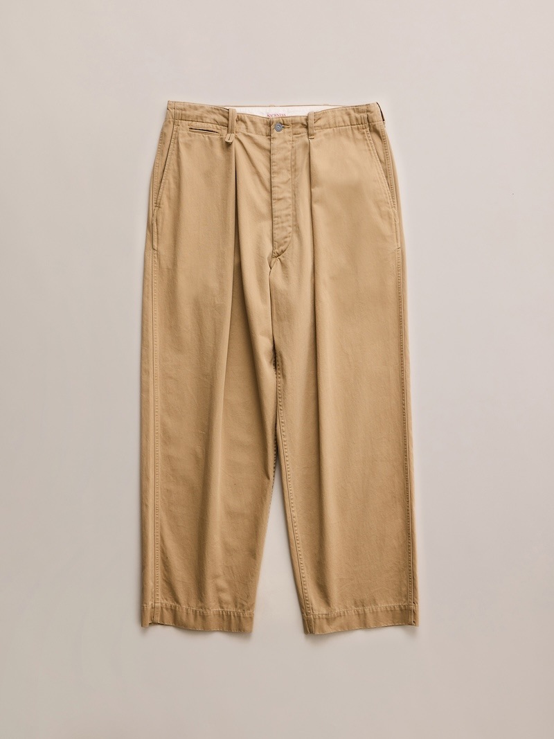 NICENESS(ナイスネス) / ALBARN / アルバーン (エイジドエフェクトリサイズドチノトラウザー) / BEIGE / 26AW
