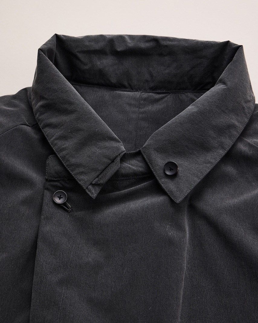 NICENESS(ナイスネス) / ROWAN / ローワン (縮絨ナイロンパデッドロングコート) / GRAY / 26AW