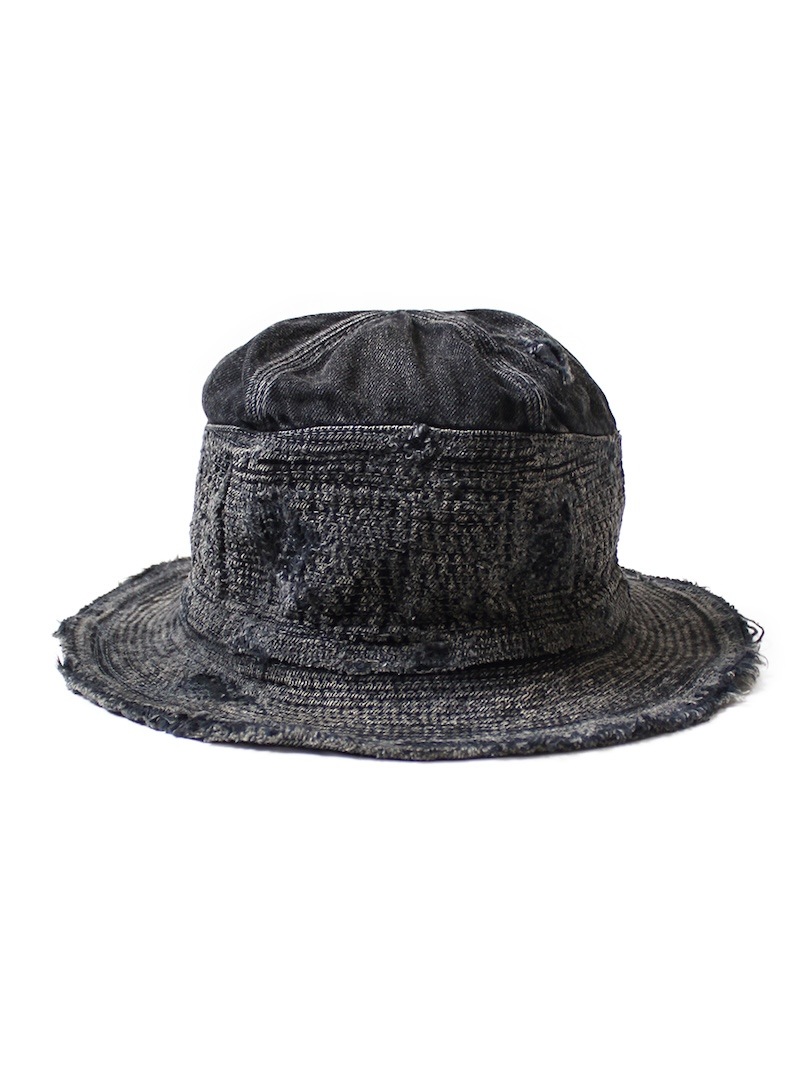 ［正規品] Kapital バケットハット ネイビー　クラッシュリメイク 正規品] Kapital バケットハット ネイビー クラッシュリメイク