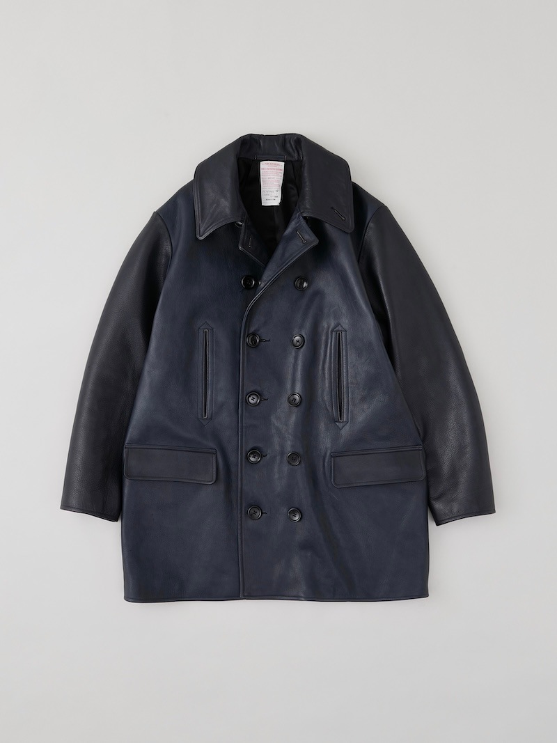 NICENESS(ナイスネス) / L.MCLAGAN / L.マクラガン ( ブラウンコアカウレザー 13ボタンピーコート) / 25AW