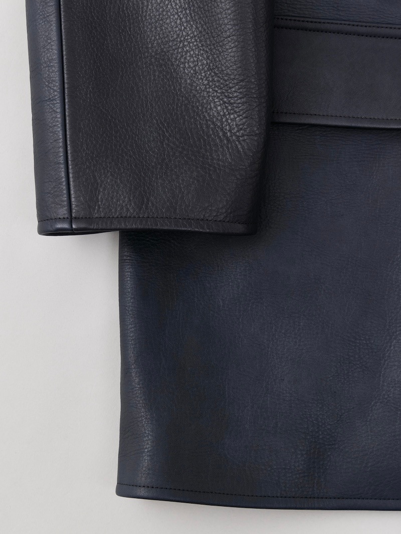 NICENESS(ナイスネス) / L.MCLAGAN / L.マクラガン ( ブラウンコアカウレザー 13ボタンピーコート) / 25AW