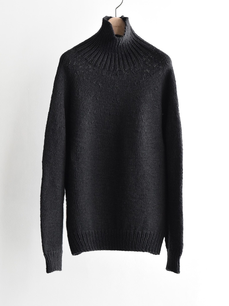 comoli コモリ ニット カシミヤ タートル 和紙 COMOLI(コモリ) / カシミヤ和紙 ハンドタートルネックニット 25AW