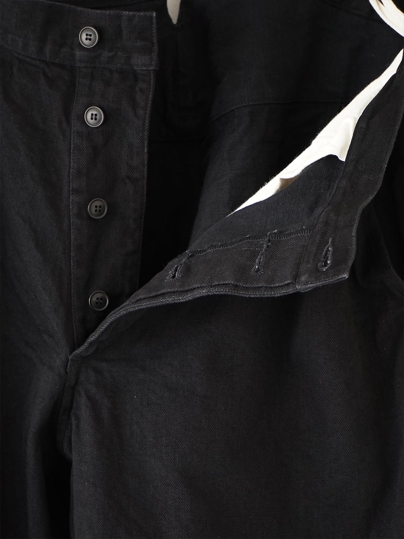 美品　20ss COMOLI コモリ　デニムオーバーパンツ　ブラック　サイズ3 COMOLI (コモリ) デニム オーバーパンツ