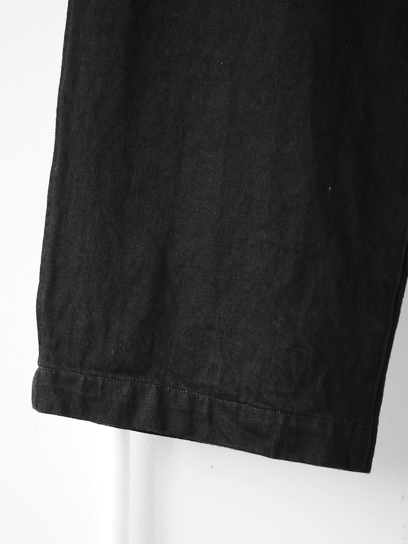 COMOLI 25SS デニムオーバーパンツ BLACK サイズ1 COMOLI 25AW COLLECTION 8/23 (SAT) RELEASE ブラックデニム