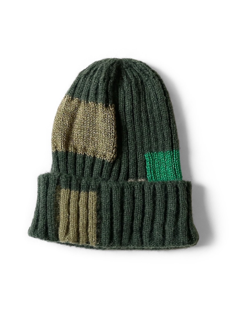 KAPITAL(キャピタル) / 5G ウール TUGIHAGIニットCAP / カーキ 25AW