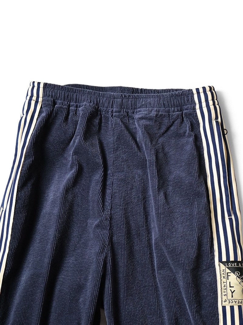 KAPITAL(キャピタル) / 11Wストレッチコーデュロイ トラックパンツ(バナーストライプ) / ネイビー / 25AW