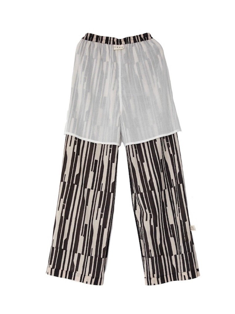 TADO (タド) / RACHANA PANTS (BLACK×NATURAL) 25SS