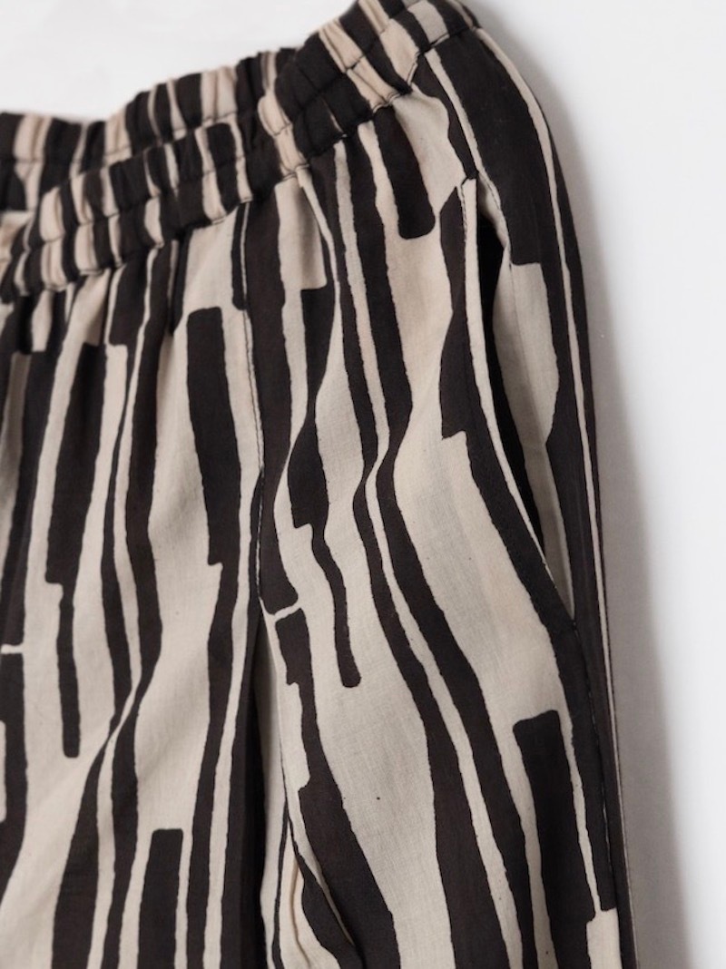 TADO (タド) / RACHANA PANTS (BLACK×NATURAL) 25SS