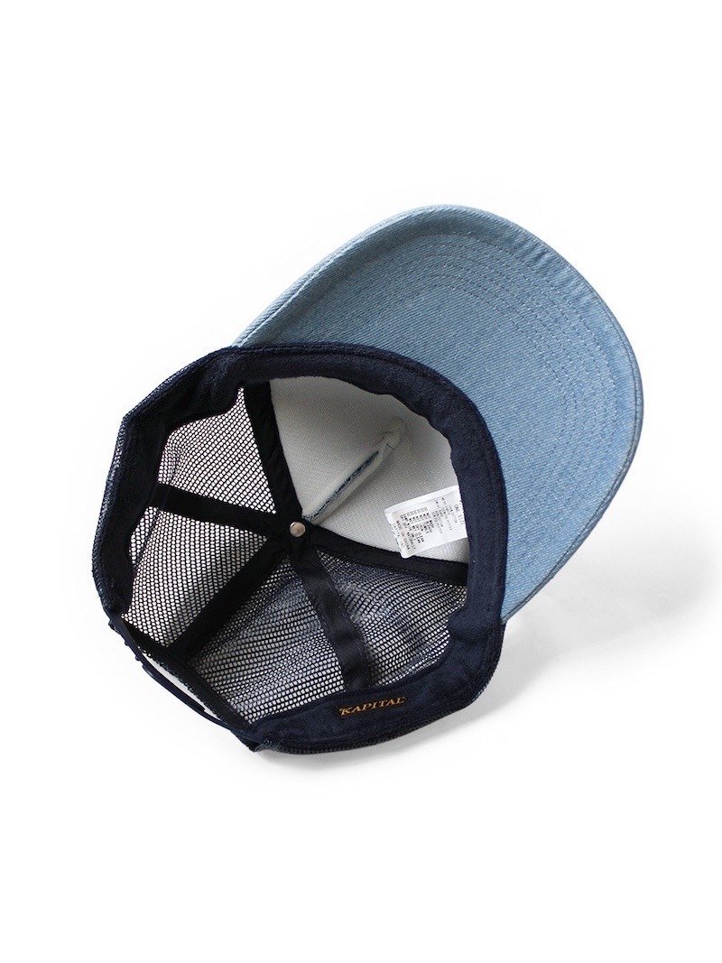 KAPITAL(キャピタル) / DENIM REPAIR SERVICEpt デニムトラックCAP / ネイビー / 26SS