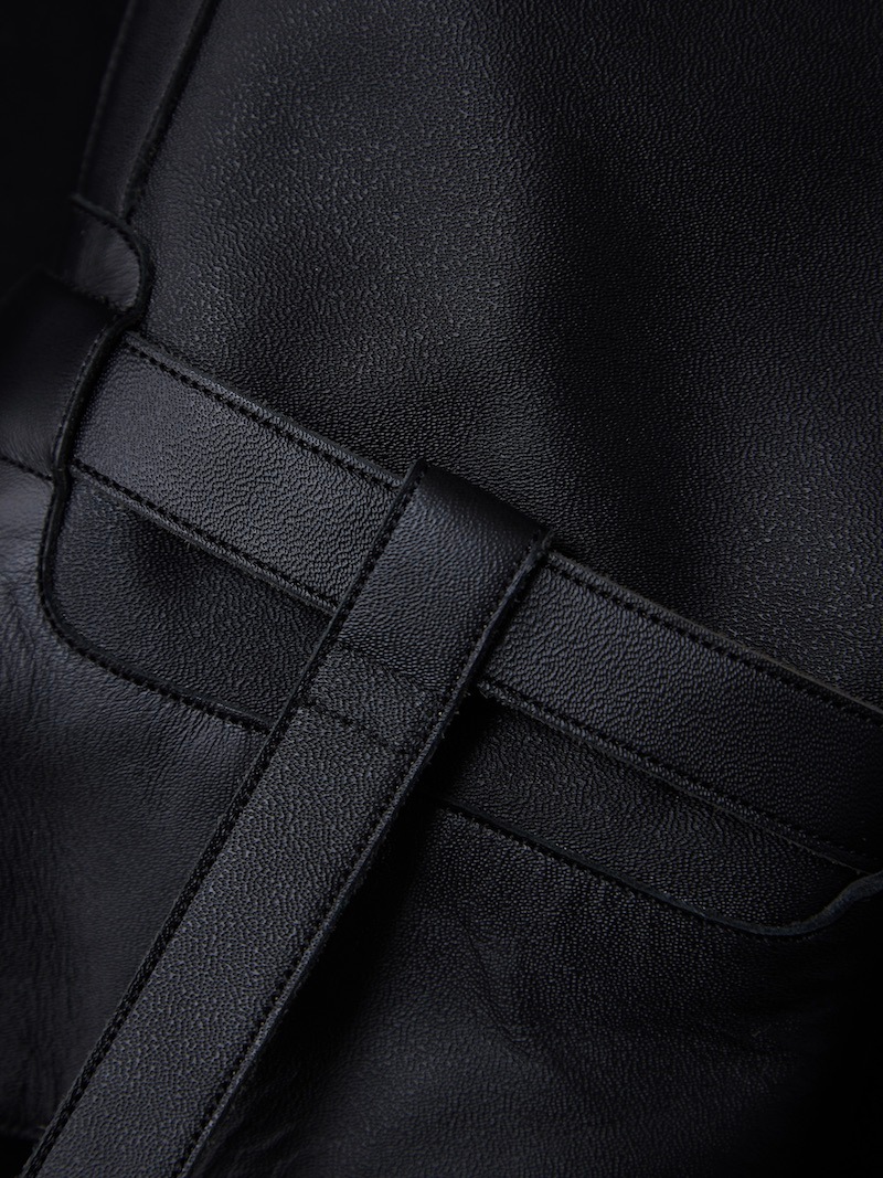 NICENESS(ナイスネス) / B.ALVIN / B.アルヴィン ( レッグゲイター バッファローレザー) / BLACK / 23AW　