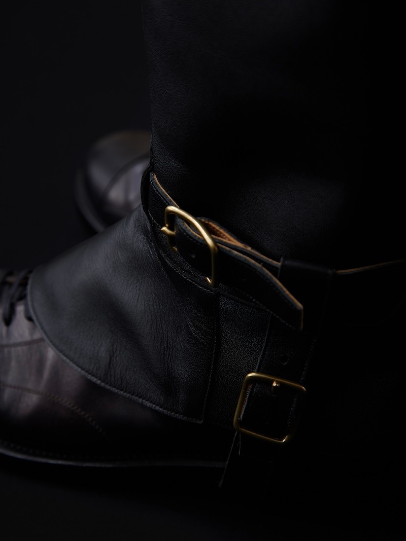 NICENESS(ナイスネス) / B.ALVIN / B.アルヴィン ( レッグゲイター バッファローレザー) / BLACK / 23AW　