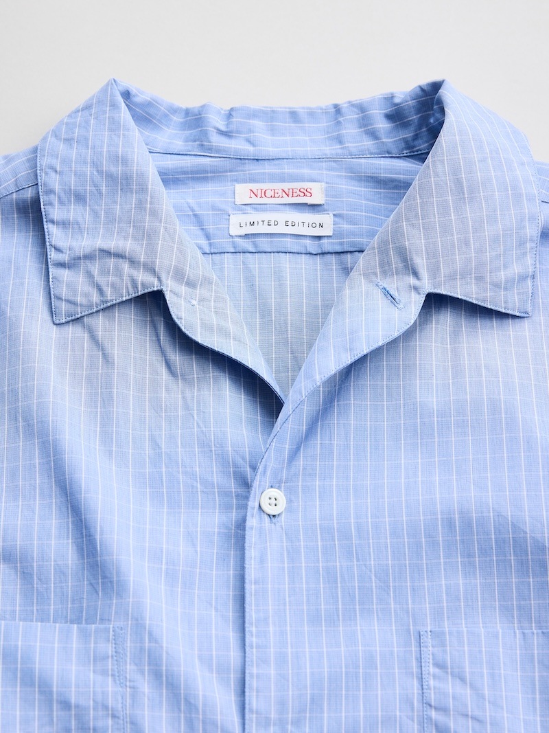 NICENESSナイスネス BOLLES OMBRE CHECK ZIP シャツ NICENESS