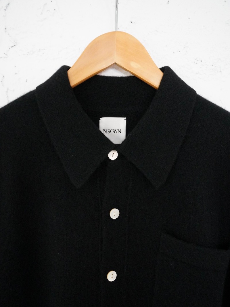 BISOWN (ビソウン) / CASHMERE KNIT SHIRTS CARDIGAN (WOMENS) / BLACK 25AW