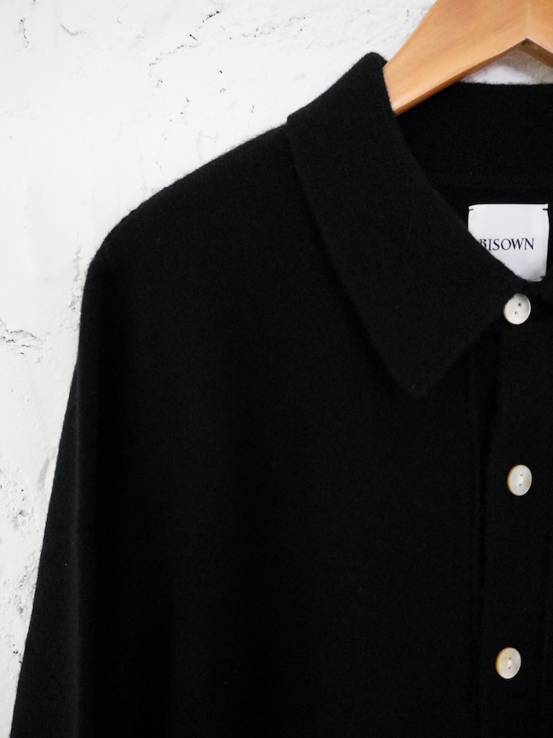 BISOWN (ビソウン) / CASHMERE KNIT SHIRTS CARDIGAN (WOMENS) / BLACK 25AW