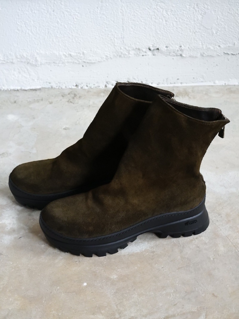 25AW COMOLI GUIDI 別注VSバックジップブーツ ブラウン　42 COMOLI(コモリ) / GUIDI別注 VS バックジップブーツ / BROWN 25AW