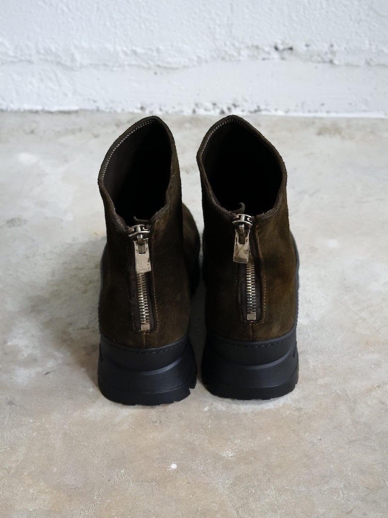 25AW COMOLI GUIDI 別注VSバックジップブーツ ブラウン　42 COMOLI(コモリ) / GUIDI別注 VS バックジップブーツ / BROWN 25AW