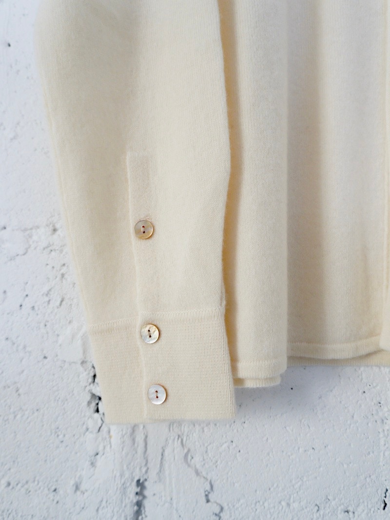BISOWN (ビソウン) / CASHMERE KNIT SHIRTS CARDIGAN (WOMENS) / WHITE 25AW