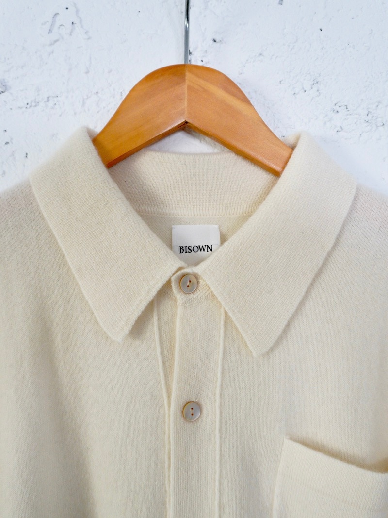 BISOWN (ビソウン) / CASHMERE KNIT SHIRTS CARDIGAN (WOMENS) / WHITE 25AW