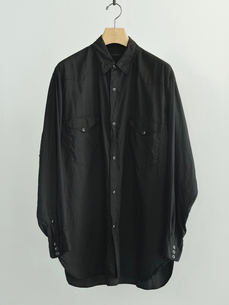COMOLI(コモリ) / シルク製品染 ウエスタンシャツ 26SS