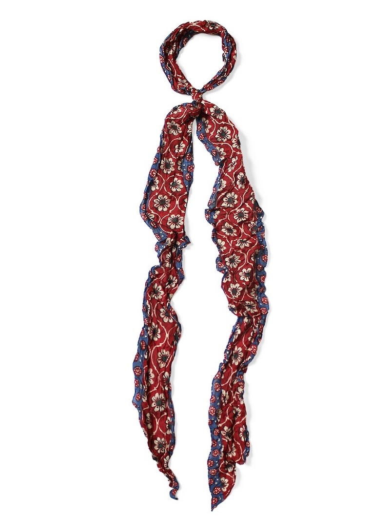 KAPITAL(キャピタル) / ワッシャーシルク モガ スカーフ(更紗) / レッド / 26SS