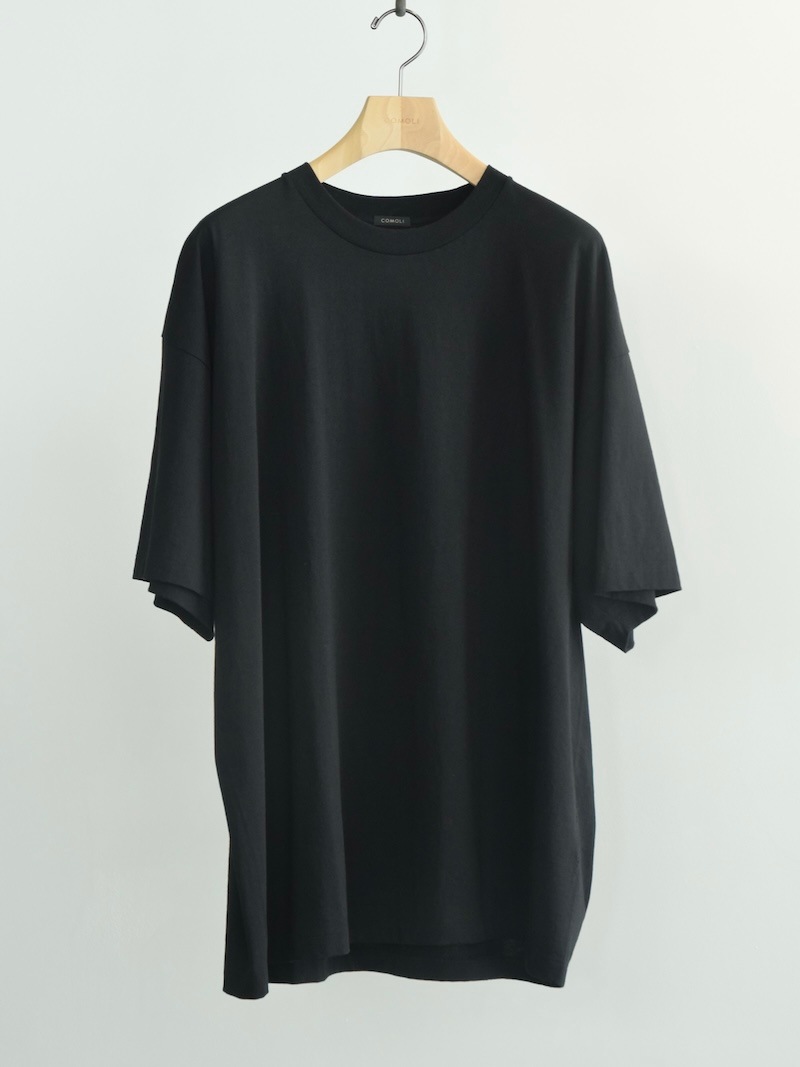 COMOLI(コモリ) / コットンジャージ 半袖Tシャツ / BLACK 26SS