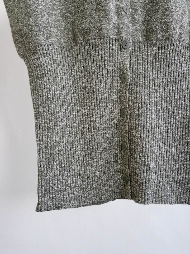 RIM.ARK | Half sleeve compact knit (KNITWEAR ) |RIM.ARK