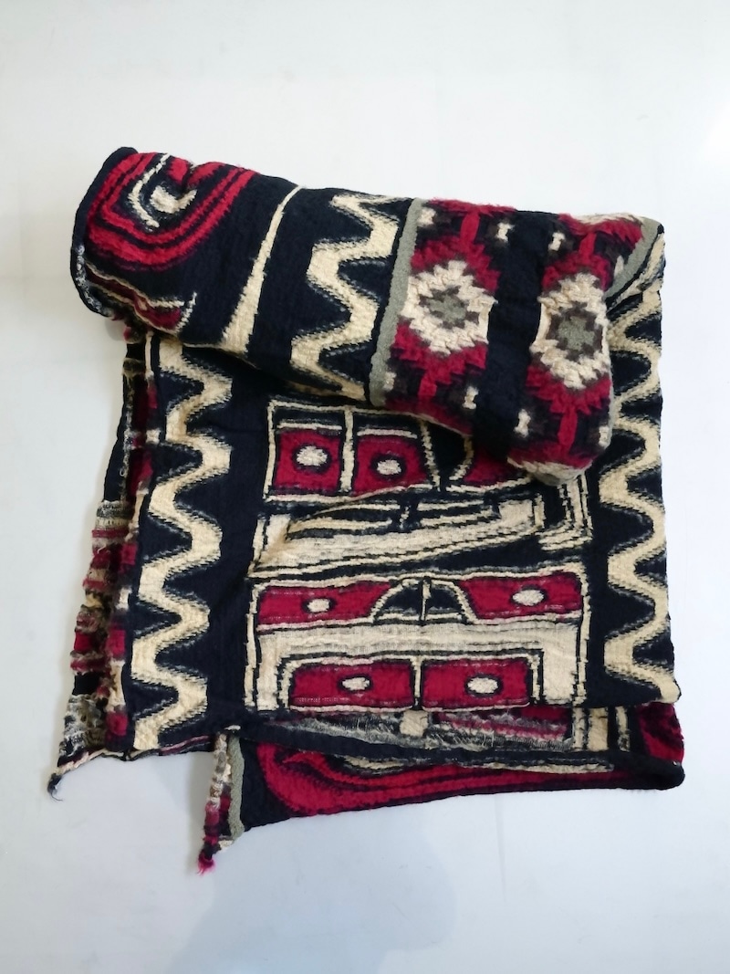 KAPITAL キャピタル ブランケット KAPITAL(キャピタル) / 縮絨ウール Alaska-Ravenブランケット/ レッド