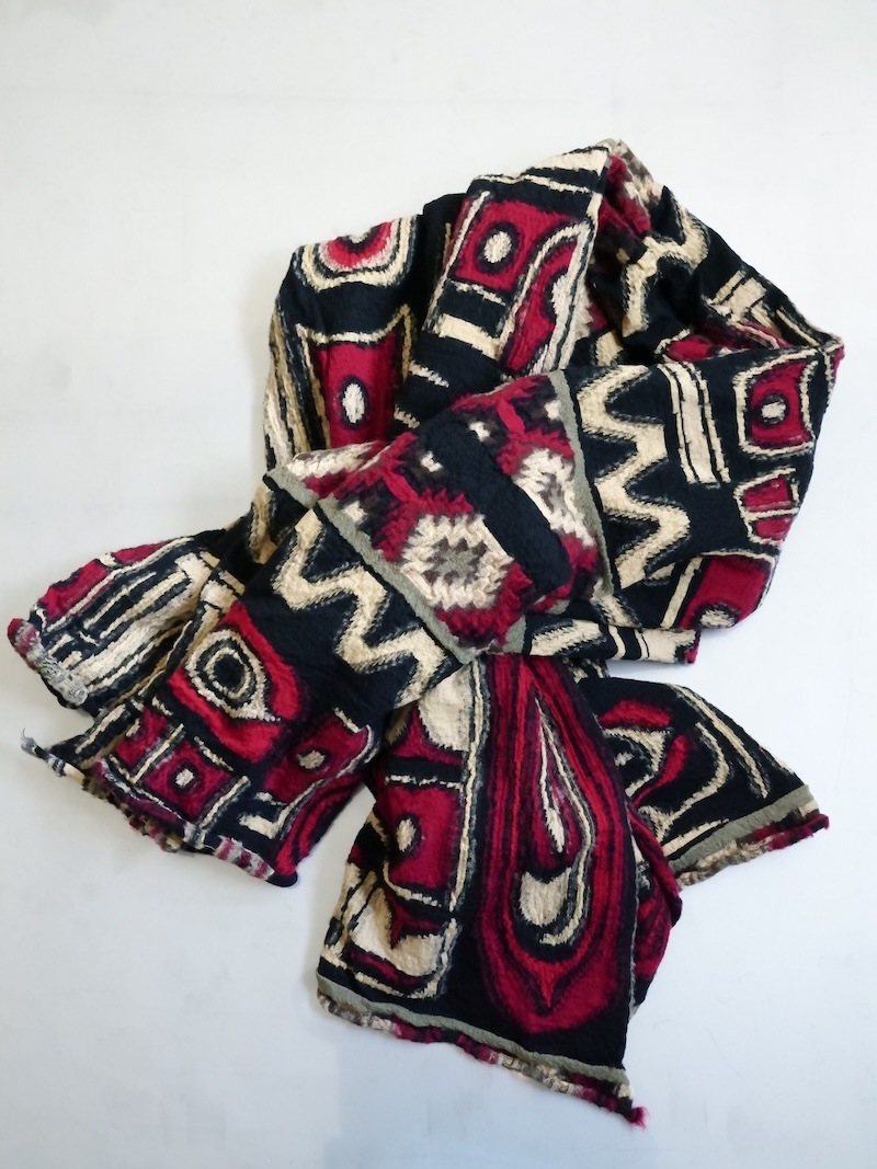 KAPITAL キャピタル ブランケット KAPITAL(キャピタル) / 縮絨ウール Alaska-Ravenブランケット/ レッド