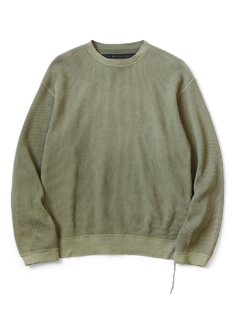 KAPITAL(キャピタル) / ECOワッフル BIGクルースウェット / カーキ