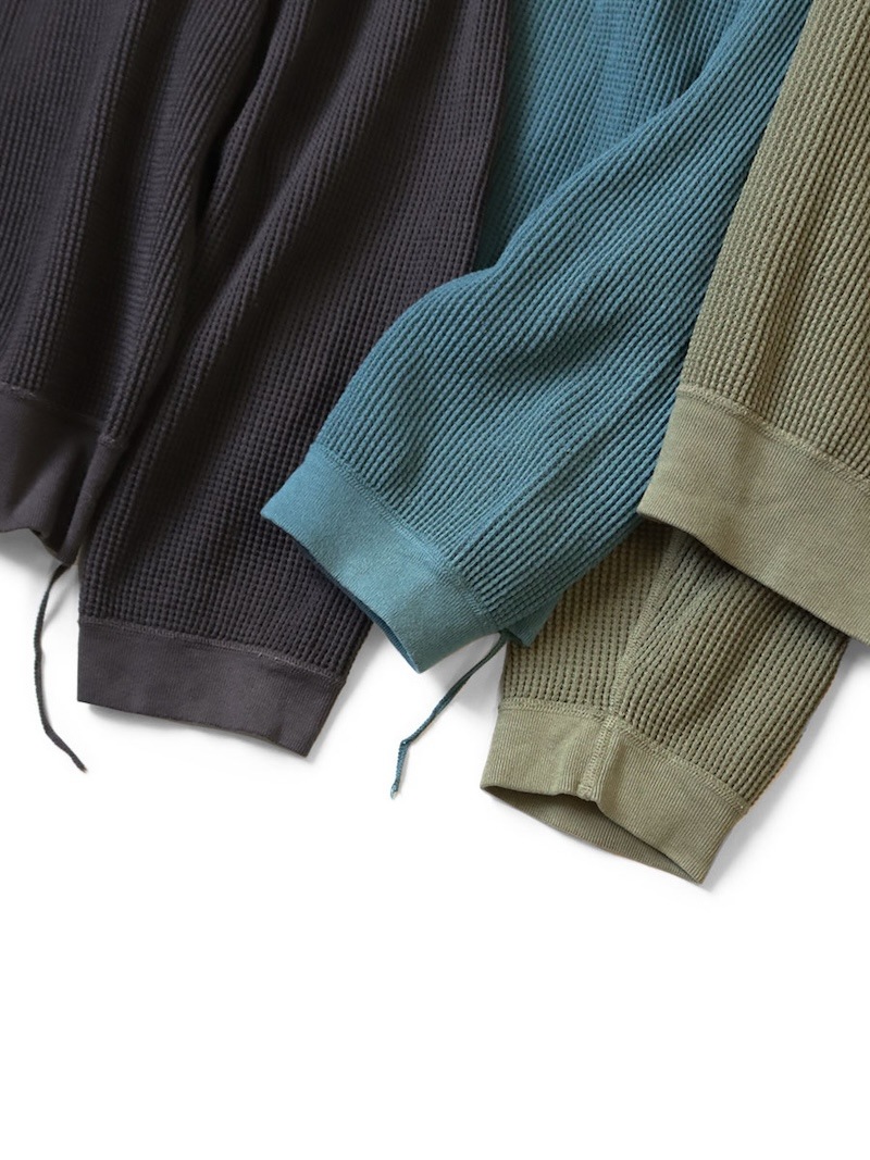 KAPITAL(キャピタル) / ECOワッフル BIGクルースウェット / ターコイズ