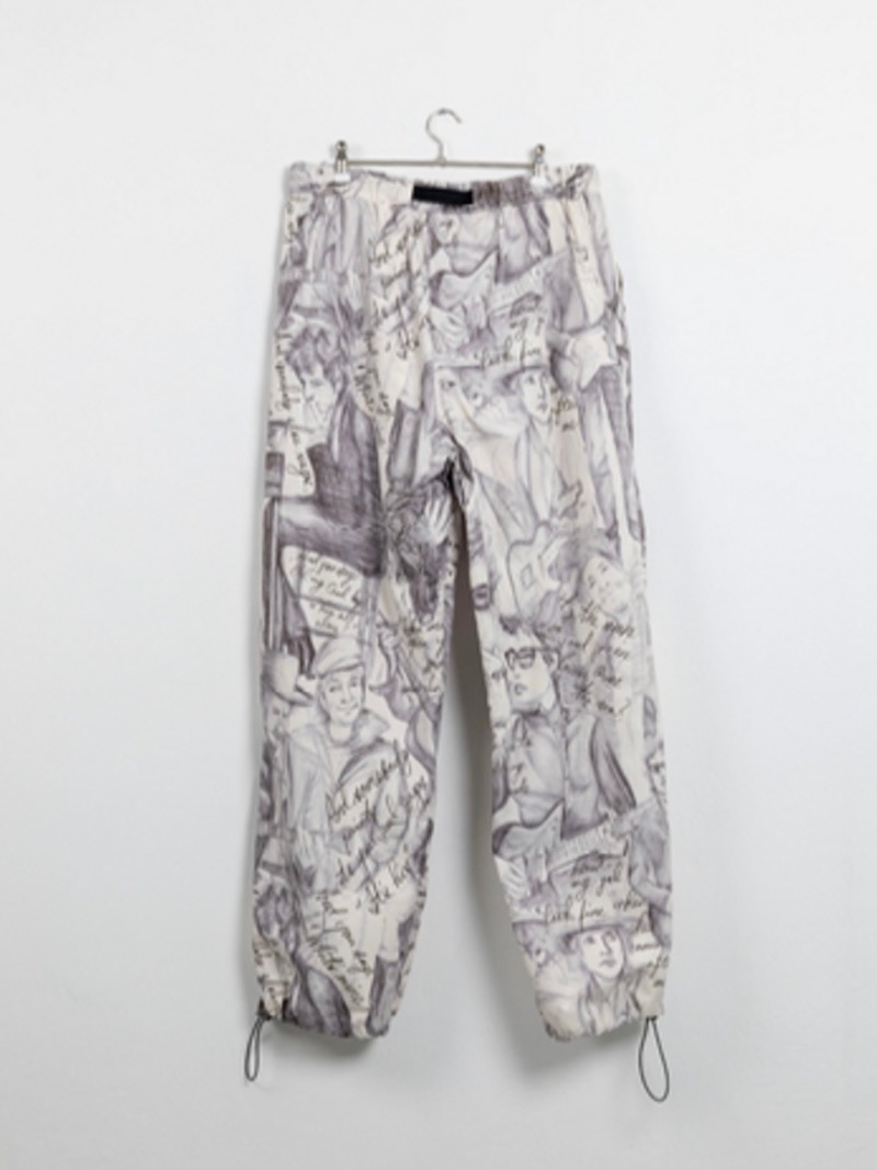 BLACKBIRD (ブラックバード) / climing pant (drawing print) 26SS