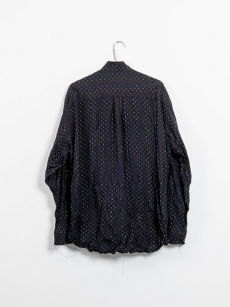 BLACKBIRD (ブラックバード) / cut off collar shirt (dot) 26SS