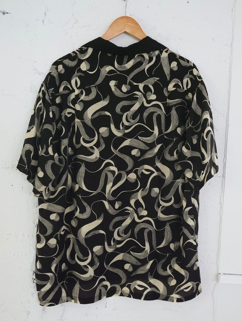 KAPITAL(キャピタル) / シルクレーヨン おくら柄 半袖開襟シャツ / 26SS