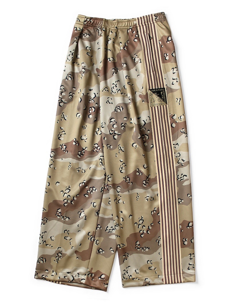 KAPITAL(キャピタル) /スムースジャージー　チョコチップ迷彩柄バギートラックパンツ 25AW  