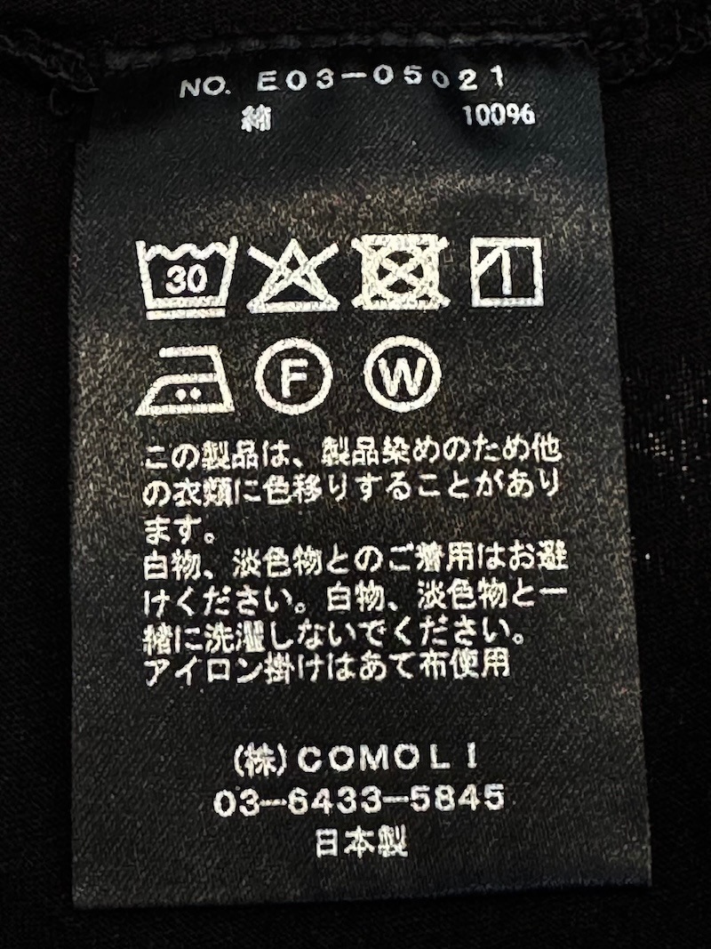 COMOLI(コモリ) / THINコットン レイヤードTシャツ 26AW