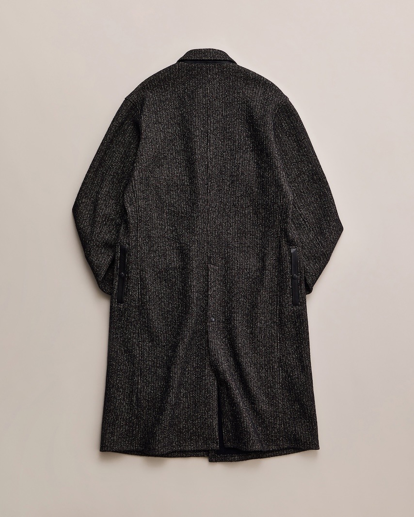 NICENESS(ナイスネス) / SYLVIAN / シルヴィアン (カスリヤーンダスターコート) / BLACK / 26AW