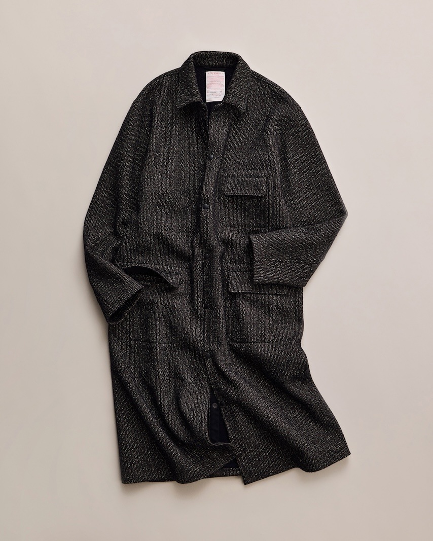 NICENESS(ナイスネス) / SYLVIAN / シルヴィアン (カスリヤーンダスターコート) / BLACK / 26AW