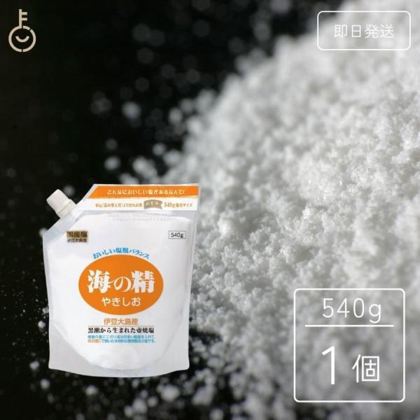 海の精 やきしお スタンドパック 540g 1袋 お塩 塩 天日塩 伊豆大島産