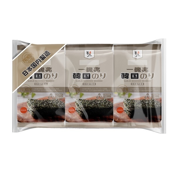 【一億兆】 韓国のり（3袋詰/８切８枚）