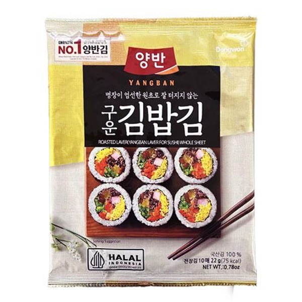 韓国産海苔１０袋 ほの様 東元】両班海苔巻き用海苔（10枚入） | 韓国海苔巻きの材料 | 韓国食品