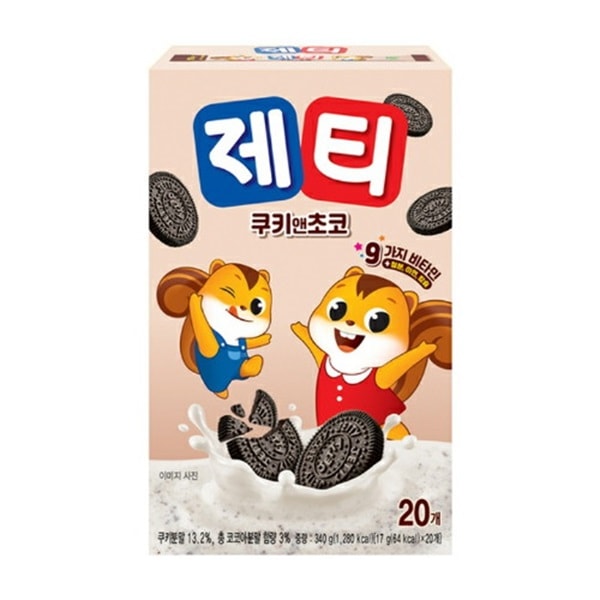 東西】ゼティ クッキー＆チョコ味 ステック（17g×20個入）-賞味期限