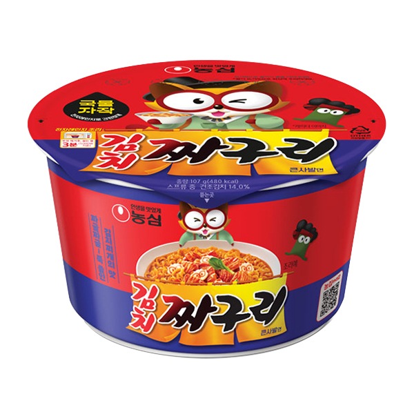 【農心】キムチ チャグリ大カップ（107g）-賞味期限：2025年07月07日