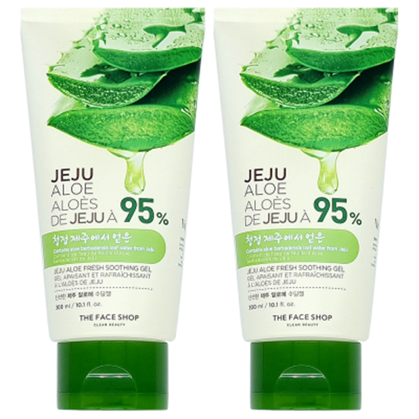 THE FACE SHOP】JEJUアロエスージングジェル95％（チューブ/300ml 