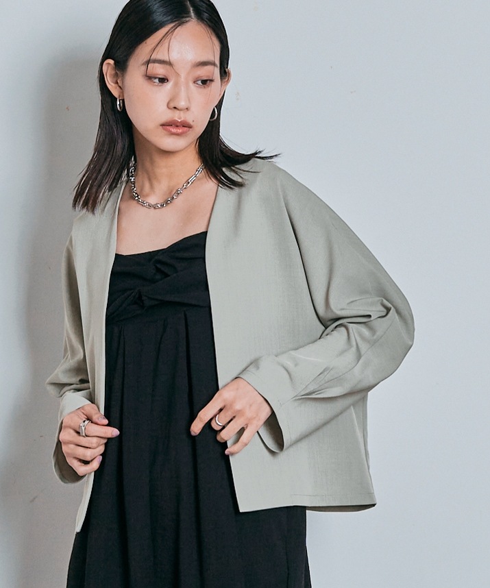 ノーカラードルマンジャケット 全5色 【SALE】 | アウター,ジャケット